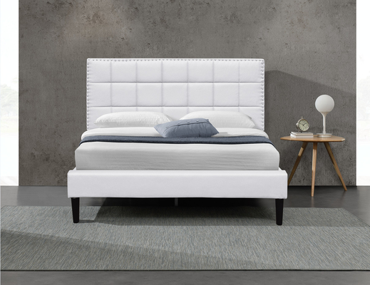 Pagina trapuntata quadrato bianco 140X190Cm del letto della testata dell'unità di elaborazione di re Upholstered Storage Bed