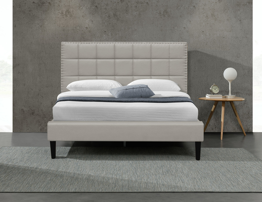 Pagina trapuntata quadrato bianco 140X190Cm del letto della testata dell'unità di elaborazione di re Upholstered Storage Bed