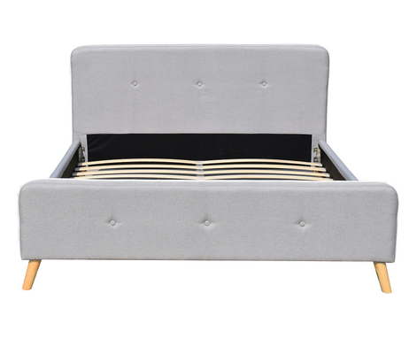 I bambini su misura hanno ricoperto il bottone del letto trapuntato con tessuto Grey Easy Assemble leggero