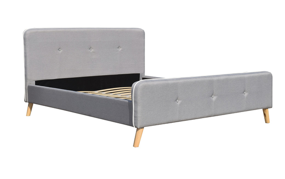 I bambini su misura hanno ricoperto il bottone del letto trapuntato con tessuto Grey Easy Assemble leggero