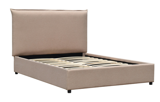 Re marrone chiaro di tela Europen Style Modern della struttura del letto ha ricoperto il letto di piattaforma