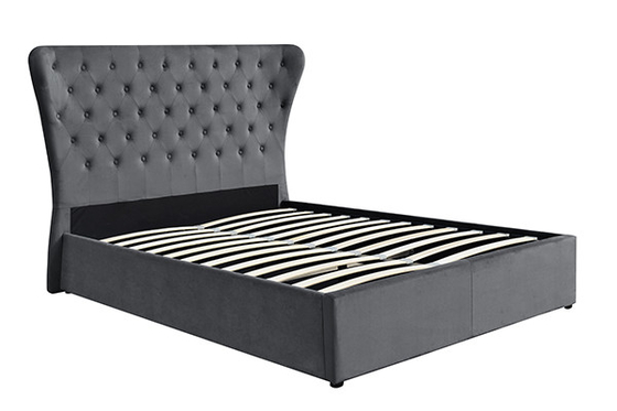 Letto di stoccaggio del velluto trapuntato alta testata