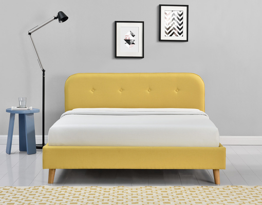 Il ODM ha trapuntato il letto di piattaforma ricoperto della regina 140x200Cm semplice moderno