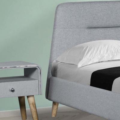 Letto di tela del tessuto della testata trapezoidale