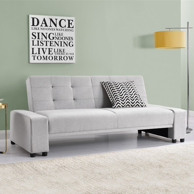 Certificazione di tela dell'italiano BSCI di Grey Velvet Foldable Sofa Bed del tessuto