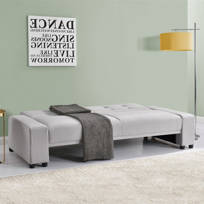 Certificazione di tela dell'italiano BSCI di Grey Velvet Foldable Sofa Bed del tessuto