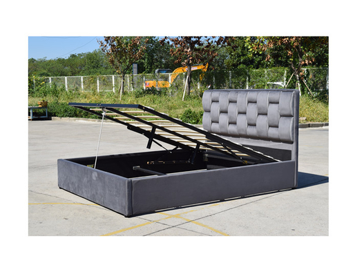 Bedframe ricoperto di tela di dimensione del gemello del tessuto con l'ascensore di gas