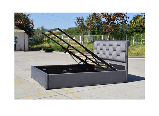 Bedframe ricoperto di tela di dimensione del gemello del tessuto con l'ascensore di gas