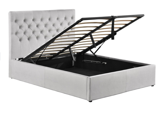 Colore opzionale Tessuto di velluto frantumato Gas Lift Storage Full size Letto comodo per dormire CE