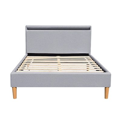 Stanlake Grey Light Up Bed Frame con la testata 140x200cm 160x200cm 180x200cm
