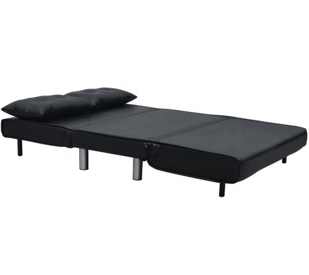 Gambe di cuoio del metallo di Sofa Bed Black White With della sedia pieghevole dell'unità di elaborazione