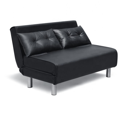 Gambe di cuoio del metallo di Sofa Bed Black White With della sedia pieghevole dell'unità di elaborazione