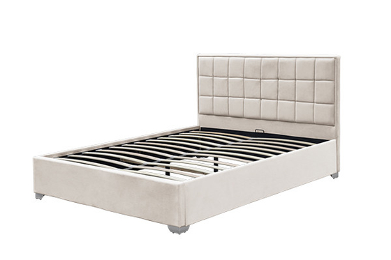 Il letto beige di stoccaggio dell'ottomano del velluto di Horwood pagina 120x200cm 140x200cm 160x200cm 180x200cm