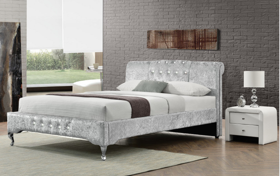 Nastro Crystal Button European Style del residuo di stoffa del letto di stoccaggio trapuntato dimensione di lusso di Duble